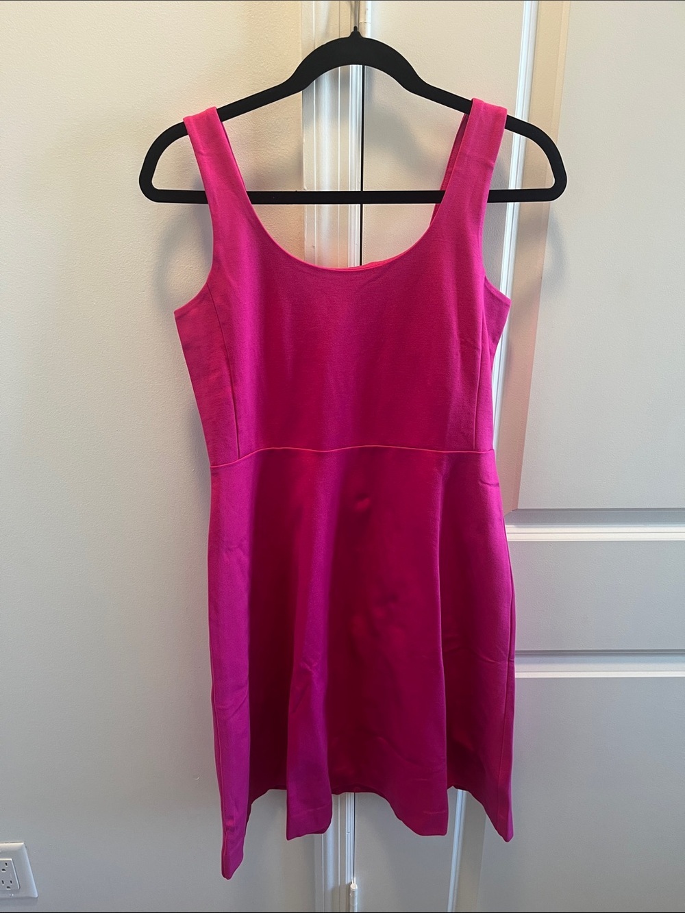 Sleeveless Bright Pink Fit-and-Flare Dress